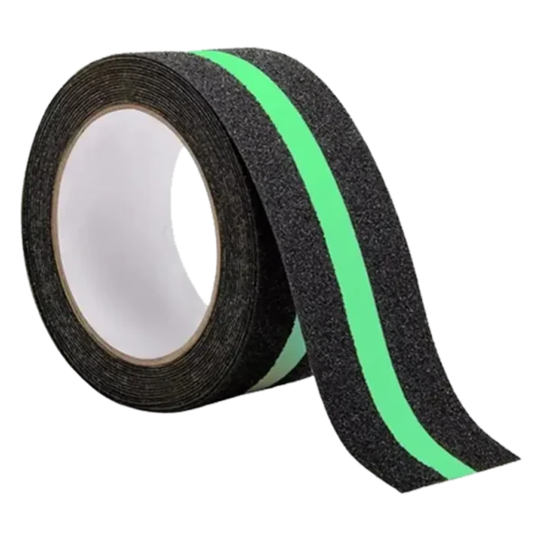 CINTA ANTIDESLIZANTE FOTOLUMINICENTE 50MM X 4.57M NEGRO MARCA TUK