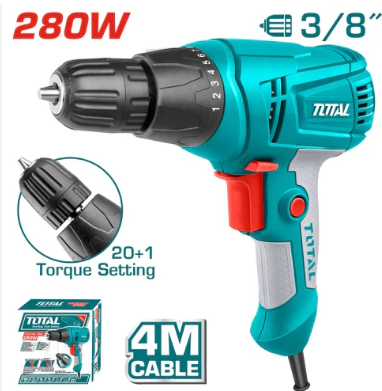 TALADRO ELÉCTRICO TOTAL 280W 3/8"